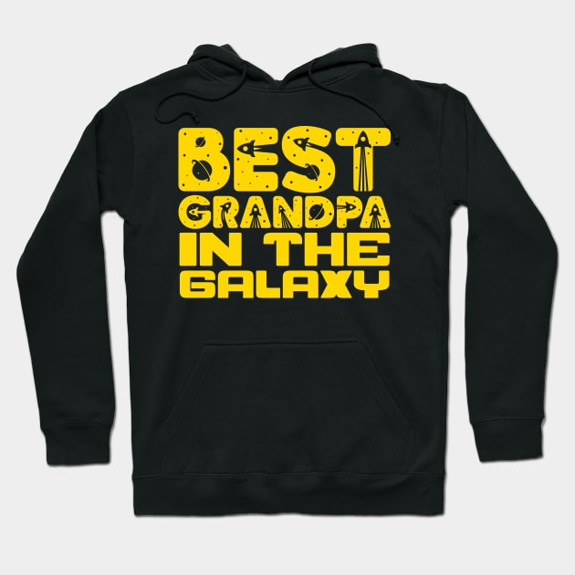 Best Grandpa In The Galaxy Hoodie by colorsplash